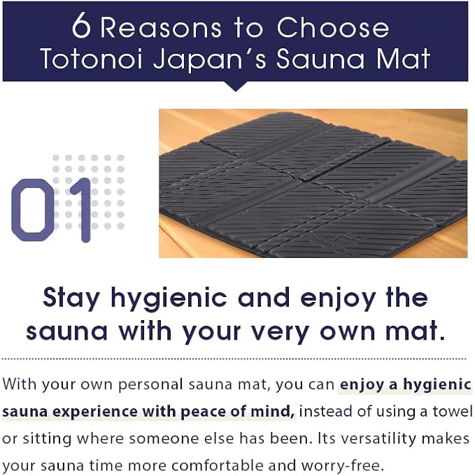 Sauna Mat/Personal Seat Pad – for Sauna, Spa, and Outdoor Use Black