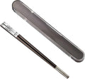 Metal Chopsticks Reusable,Stainless Steel,Titanium Plated,Black Phoenix 1PC | Portable Chop Stick with Case,Good for Beginners,Non-slip,Lightweight,Good for travel,snack,Chinese, Korean,Japanese Cuisines