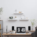 Giftgarden 16 Inch White Floating Shelves for Wall Mount, Modern Wood Wall Shelf Ledge for Bathroom Bedroom Living Room Kitchen Nursery Storage, Set of 3 Different Sizes
