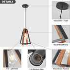 Modern Pendant Lighting Black Pendant Lights Kitchen Island 2 Pack Industrial Metal Pendant Light Fixtures Mid Century Hanging Lamp for Living Room Dining Room