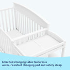 Graco Benton 4-in-1 Convertible Crib and Changer (White) – Crib and Changing Table Combo, Includes Water-Resistant Changing Pad, 3 Drawers, Converts to Toddler Bed, Daybed and Full-Size Bed