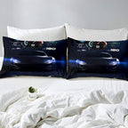 Erosebridal Teens Race Car Comforter Set Full Size, Kids Cool Speed Racing Car Quilt Set, Extreme Sport Bedding Set for Boys Youth Adult Bedroom, Black Automobile Quilted Duvet for Bedroom