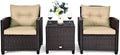 3 PCS Patio Furniture Set, Onesize, Beige