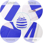 Stuffed Animal Storage Bean Bag Chair Cover for Kids Room, Stuffed Animals Storage Organizer Boys and Girls Plush Toy—Deep Blue