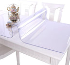 NECAUX Custom 18 x 71 Inch Clear Table Cover Protector, 1.5mm Thick Water Resistant Plastic Non-Slip Table Pad Table Cover Protector for Coffee Table Decor, Writing Desk, Trainning Table, Vanity Table