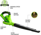 Greenworks 40V 20" Cordless Lawn Mower (Push), Axial Leaf Blower (500 CFM / 120 MPH),12" String Trimmer with 2 Batteries(5Ah+2Ah) and Chargers