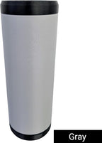 Beerzooka Double Tactical Reload Can Holder, Gray | Fits 2 Standard 12oz Cans, Made in USA, 3D-Printed Plastic, Black Rim Design, For Camping and Tailgating