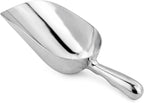 New Star Foodservice 34547 One-Piece Cast Aluminum Round Bottom Bar Ice Flour Utility Scoop, 24 -Ounce, Silver (Hand Wash Only)