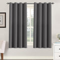 H.VERSAILTEX Blackout Grey Curtains for Bedroom/Living Room Thermal Insulated, 52" Wide x 63" Long Each Panel,Grommet Top (Set of 2 Panels, Charcoal Gray)