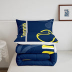 Feelyou Kids Tennis Comforter Set Full Size Tennis Sports Bedding Set for Boys Girls Teens Bedroom Decor Tennis Gaming Comforter Blue Yellow Tennis Lovers Duvet Set with 2 Pillow Case