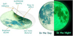 Quanhaigou Glow in The Dark Wall or Ceiling Moon Stickers – Green Luminous Big Moon Wall Stickers DIY Decor for Kid Room