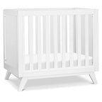 DaVinci Otto 3-in-1 Convertible Mini Crib with 4" Mattress in White, Greenguard Gold Certified