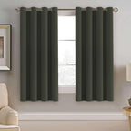 H.VERSAILTEX Blackout Window Curtain Panels Thermal Insulated Room Darkening Solid Grommet Curtains/Drapes for Bedroom Privacy Protection (Set of 2 Panels,52 by 63 Inch Long, Olive)