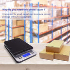 Fuzion Shipping Scale, Accurate Digital Postal Scale 86 lb/0.1 oz | Hold and Tare Function, Package Scale, Postage Scale for Packages and Mailing, LCD Display, Battery and AC Adapter Included