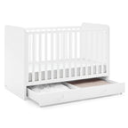 Delta Children babyGap Graham 4-in-1 Convertible Crib with Storage Drawer + Brannan Bear Bookcase with Bins + Brannan Bear Wall Shelf with 4 Hooks, Bianca White (Bundle)