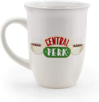 Silver Buffalo Friends Central Perk Logo Wide Rim Ceramic Mug, 16 Ounces