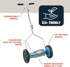 American Lawn Mower Company 1304-14SK2 14-Inch 5-Blade Push Reel Lawn Mower with Sharpener
