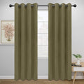 Easy-Going Blackout Curtains for Bedroom, Solid Thermal Insulated Grommet and Noise Reduction Window Drapes, Room Darkening Curtains for Living Room, 2 Panels (52x84 in,Khaki)