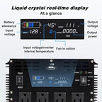 3000 Watt Pure Sine Wave Power Inverter with LCD 12V DC to 110V/120V AC Peak Power 6000W Car Power Inverter with 4 AC Outlets & 1 USB Port & Remote Control for Truck RV Car Solar System