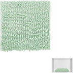 Locker Rug school girl rugs Carpet Chenille 100% Microfiber Locker Carpet with Non Skid Backing Locker Decorations (Green, 10X10)