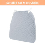 Plush Chair Cushion, Oval Chair Cushion Pad,Ultra Soft Nonslip Seat Pad,Comfortable Chair Cushion Cover,2PCS Memory Foam Chair Seat Cushion for Home Office Kitchen Dining Chairs Baby Blue