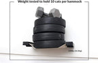 CatastrophiCreations Mini Garden - Multiple-Level Cat Hammock & Climbing Activity Center Wall-Mounted Cat Tree Shelves English Chestnut/Charcoal