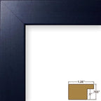 Craig Frames 11x17 Blue Picture Frame, Wall Decor for Art and Photos | Ready to hang with a protective glass front, made in the USA for a gallery display