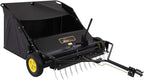 Brinly STS-42BHDK-A 42" Tow-Behind Lawn Sweeper with Dethatcher and Hamper Windscreen