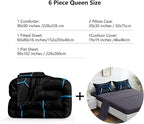 6 Pieces Gaming Bedding Set for Boys Gamer Comforter Set Queen Size,Game Controller Comforter for Boys Kids Teen 3D Gamepad Microfiber Bedding Sets 6 Pieces Bed in A Bag Sets H50022,Queen