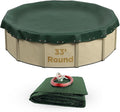 Buffalo Blizzard Ripstopper 33 ft Round Winter Pool Cover | Green Heavy Duty Cover for Closing Above Ground Swimming Pools | Easy to Install | Cold & UV Resistant | Shields from Seasonal Debris
