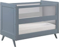 BreathableBaby Breathable Mesh 3-in-1 Convertible Crib (Toddler Bed Kit Sold Separately) — Steel Gray — Two Adjustable Mattress Heights — Greenguard Gold Certified