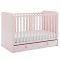 GAP babyGap Graham 4-in-1 Convertible Crib with Storage Drawer - Greenguard Gold Certified, Blush Pink/Dark Pink