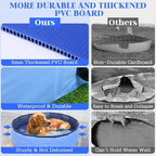 Foldable Dog Pool, Portable Pet Bath Tub and Kiddie Swimming Pool, Collapsible Bathtub for Puppies, Small, Medium and Large Dogs, Cats and Kids, 71 x 12 in, Blue