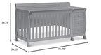 DaVinci Kalani 4-in-1 Convertibe Crib and Changer Combo in Gray