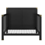 Baby Relax Miles 5-in-1 Convertible Crib, Solid Pine Wood, Black