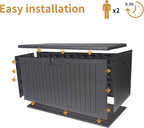 KUIKUI 320 Gallon Deck Box Waterproof, Extra Large Outdoor Storage Box Lockable with Divider and Lifter Prevent Water Seeping into from Floor for Patio Cushions