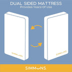 Delta Children Brooks 6-in-1 Convertible Crib, Bianca White + Simmons Kids Quiet Nights Breathable Crib Mattress with Removable/Machine Washable Cover (Bundle)