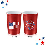 Steel Chill Cups 16 oz. Reusable Party Cups, Patriotic Red, 12 Count | Made in USA from Steel these durable cups chill fast & keep your drink cold for longer, 100% recyclable for sustainablity