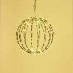 LED Light Balls Metal Hanging Tree Sphere Globe Light for Patio Holiday Festival Garden Decor (16 Inch 3 Pack)