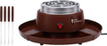 GLOGLOW 2 in 1 Electric Smores Maker Electric Roaster Fondue Pot with 4 Roasting Forks 4 Detachable Trays for Indoor Family Gatherings Game Nights (US Plug 110V)