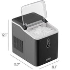 Iceman by Chefman Nugget Ice Maker Countertop, Pebble Ice Maker Machine, 26 lb in 24 Hours, Ready in 6 Minutes, Removable Ice Basket, Fun and Chewable Cubes, 1.5L Water Tank, Self-Cleaning Function