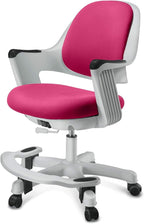 Kids Desk Chair: Ergonomic Kids Computer Chair | Adjustable Kids Office Chair with Wheels & Arms | Study Chair for Girls and Boys - Kids Chair Desk with Wheel Covers (Rosie Pink)