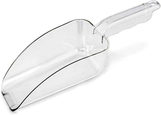 New Star Foodservice 34424 Polycarbonate Plastic Utility Ice Scoop, Clear, 24-Ounce