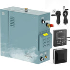 Kooby 9KW Luxury Self-draining Steam Generator Shower Sauna Bath Home Steam Bath Spa Generator with Waterproof Control and Auto Drain 95-131℉ for Max Space Heating 9 m³ (320 ft3)