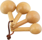 10ml, 20ml, 30ml, 45ml Wood Measuring Spoons and Scoops Set Wooden Tablespoon Scoop Retro Coffee Spoons for Dry Ingredients Ground Tea Spice (Wood Color, 2/3 Tbsp + 4 Tsp + 2 Tbsp + 3 Tbsp)