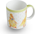 Maison d' Hermine Coffee Mug with Handles Tea Cups (12 Ounce, Pack of 1) | Fine Bone China Coffee Mugs for Hot Beverages Cappuccino Latte Home Spring Summer -Ducklings In Spring - Happy Ducklings