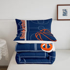 Feelyou Basketball Bedding Set Queen Size Gaming Sports Comforter Set for Kids Boys Girls Decor Ball Games Comforter Basketball Lover Duvet Set Bedroom Quilt Set