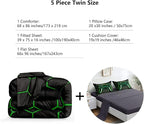 5 Pieces Gaming Bedding Set for Boys Gamer Comforter Set Twin Size,Video Game Comforter for Kids Teen 3D Gaming Geometric Microfiber Bedding Sets 5 Pieces Bed in A Bag Sets H50021,Twin