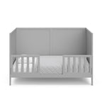 Graco Theo 3-in-1 Convertible Crib (Pebble Gray) - GREENGUARD Gold Certified, Converts to Toddler Bed & Daybed, Fits Standard Full-Size Crib Mattress, 4 Adjustable Mattress Heights