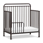 NAMESAKE Winston 4-in-1 Convertible Mini Metal Crib in Vintage Iron, Greenguard Gold Certified